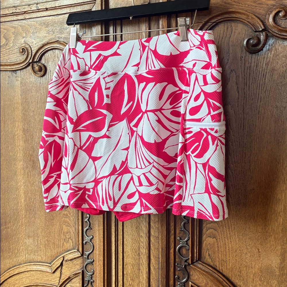 BEACH HOUSE PRINTED EMMA SWIM SKORT - JUNGLE PALMS ROSE - Picture 4 of 9